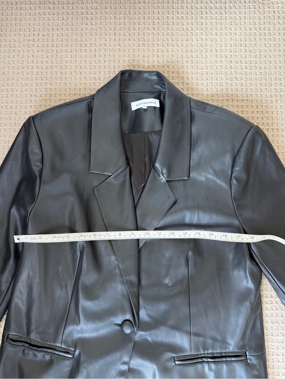 WeWoreWhat Vegan Leather Blazer | Size M - Picture 4 of 6